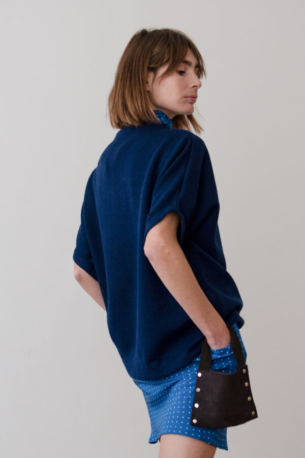 WOOL TOP in navy